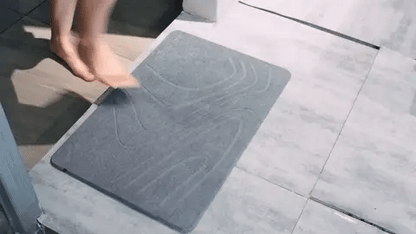 Grey Marble Finish  Stone Mat